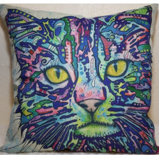 Technicolour Cats Cushion #9